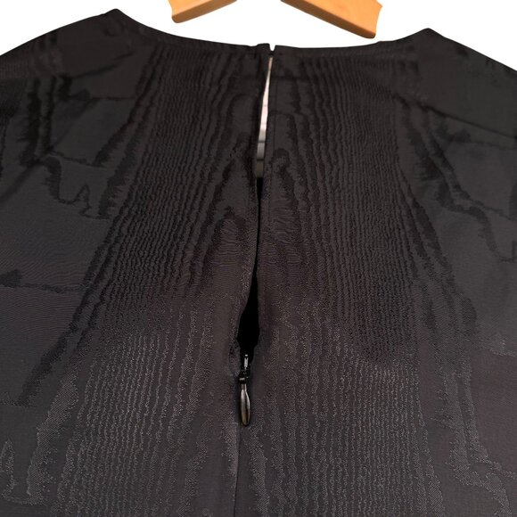 Express Black Textured Long Sleeve Top M Ruched Front Detail Keyhole Neck $60 - Picture 12 of 13